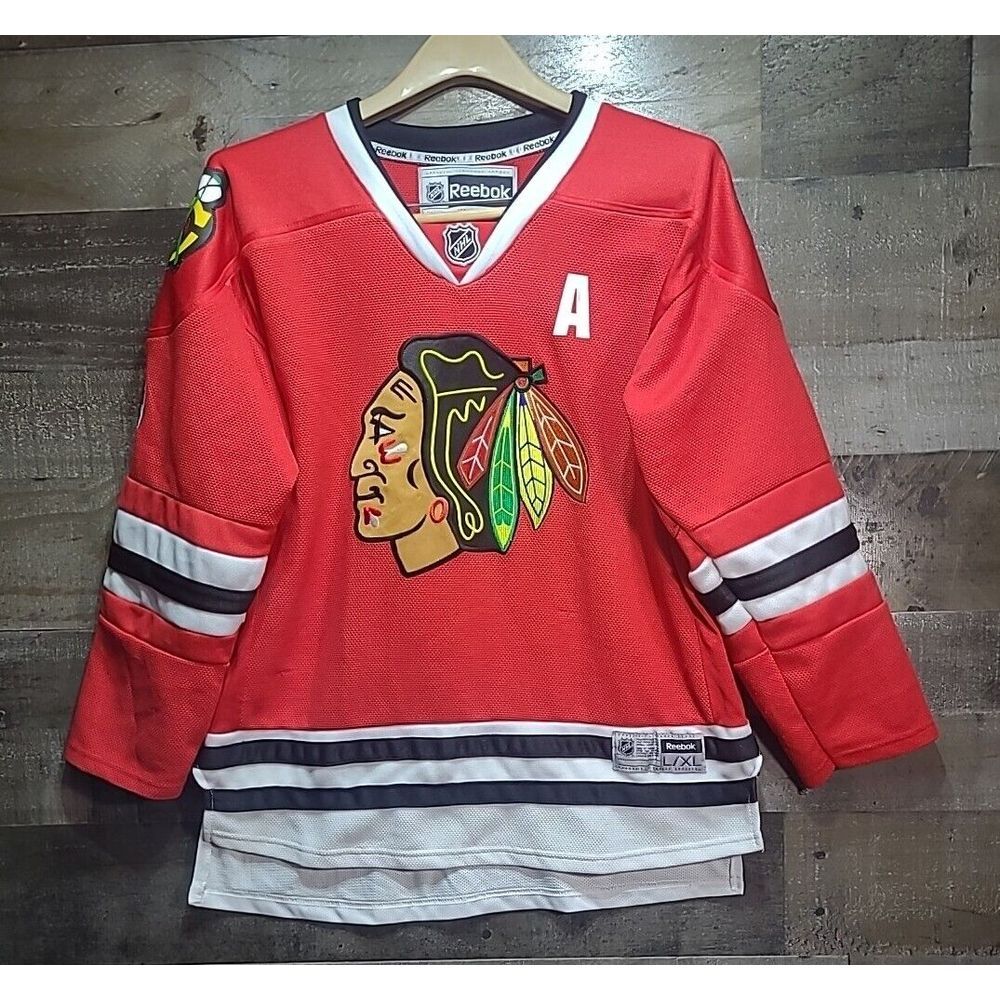 Chicago Blackhawks Sanders #3 Reebok Jersey NHL‎ Youth Size Large/XL